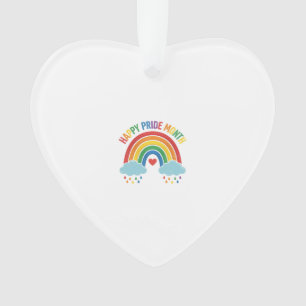 Gelukkige Pride Maand Regenboog Vintage Graveerdec Ornament