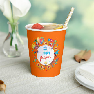 Gelukkige Purim-mandje Geschenken, Decoratie, Orna Papieren Bekers