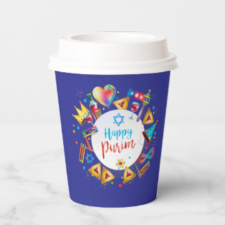 Gelukkige Purim-mandjes cadeaus, decoratie, orname Papieren Bekers