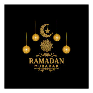 Gelukkige Ramadan Kareem en Eid Mubarak 2024 vakan Perfect Poster