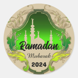 Gelukkige Ramadan Mubarak Kareem gepersonaliseerd  Ronde Sticker