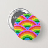 Gelukkige Regenboog Ronde Button 5,7 Cm (Voorkant /achterkant)