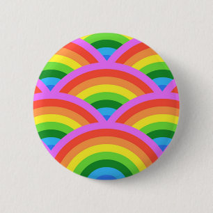 Gelukkige Regenboog Ronde Button 5,7 Cm