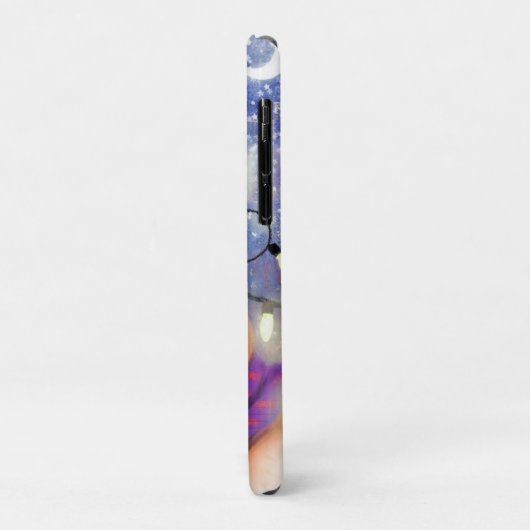 Gelukkige Rendier Kerstmis iPhone Case (Achterkant/links)