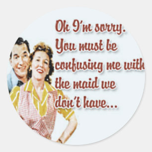 Gelukkige Retro Huisvrouw Stickers 2