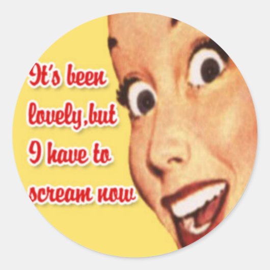 Gelukkige Retro Huisvrouw Stickers 4 (Voorkant)