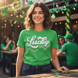 Gelukkige Retro St Patrick's Day T-shirt