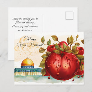 Gelukkige Rosh Hashanah met Koepel van Rock & appe Briefkaart