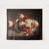 Gelukkige Running Santa Wandkleed (Voorkant (horizontaal))