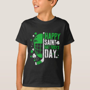 Gelukkige Saint Hat Trick Dag Grappige IJshockey S T-shirt