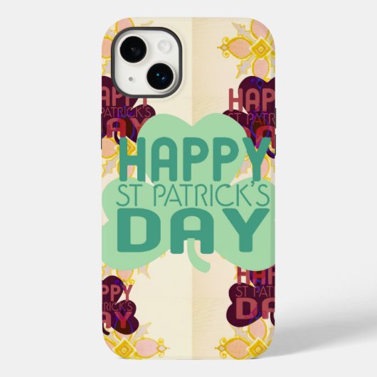 Gelukkige Saint Patrick's Day Mooie Art Print Case-Mate iPhone Case (Achterkant)