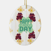 Gelukkige Saint Patrick's Day Mooie Art Print Keramisch Ornament (Rechts)