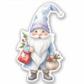 Gelukkige Schattigee Kerstmis Gnome Elf Sticker (Voorkant)