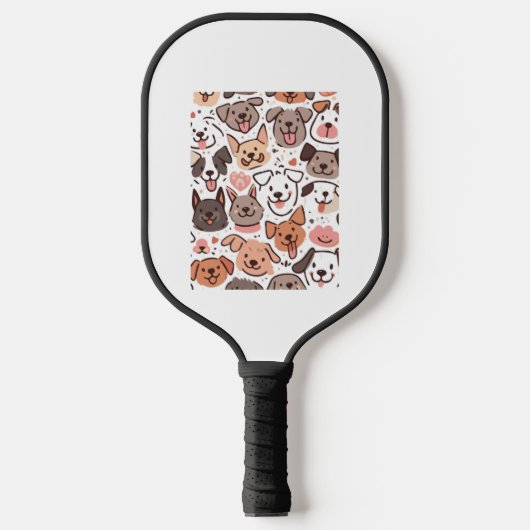 Gelukkige Schattigee Puppies Pattern 1 Pickleball Paddle (Voorkant)