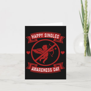 Gelukkige Singles Bewustzijnsdag Anti Cupido Anti Kaart