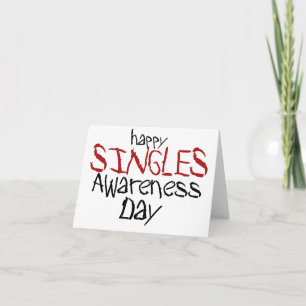 Gelukkige Singles Bewustzijnsdag Kaart