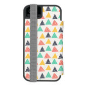 Gelukkige slak op driehoeken incipio iPhone portemonnee hoesje (Agenda Achterkant)