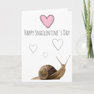 Gelukkige Snailentine's Day Feestdagen Kaart
