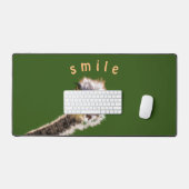 Gelukkige Speelse struisvogel aangepaste kleuren e Bureaumat (Keyboard & Muis)