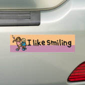 gelukkige sporen. bumpersticker (Op auto)
