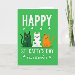 Gelukkige St. Catsby Dag Broeder Kaart