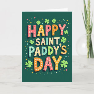 Gelukkige St. Paddys Dag Kunstkaart Kaart