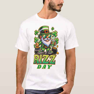 Gelukkige St. Pat Rizz Dag Grappige Cadeaus voor S T-shirt