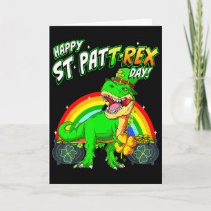 Gelukkige St Pat Trex Dag St Patricks Dag Schattig Kaart