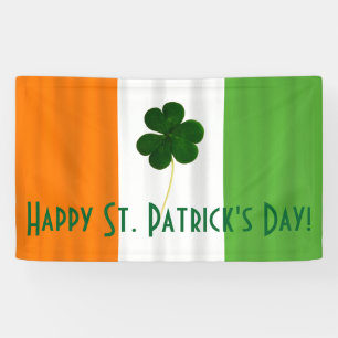 Gelukkige St. Patrick Irish Colors Shamrock Banner