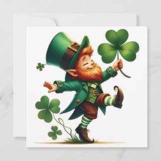 Gelukkige St. Patrick kabouter Feestdagenkaart