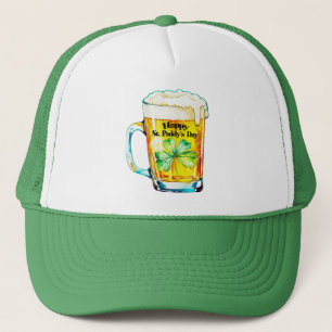 Gelukkige St. Patrick's Dag Bier Mok Klaver Ierse Trucker Pet