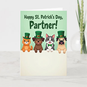 Gelukkige St. Patrick's Dag Dierenkaart Kaart