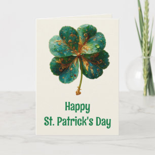 Gelukkige St. Patrick's Dag Elegante Klaver Kaart