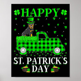 Gelukkige St. Patrick's Dag En Shamrock T Shirt  Poster
