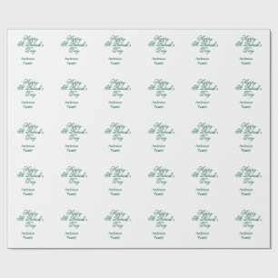 Gelukkige St. Patrick's dag familienaam groen mini Cadeaupapier