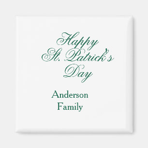 Gelukkige St. Patrick's dag familienaam groen mini Magneet