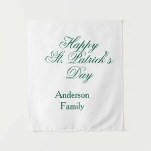 Gelukkige St. Patrick's dag familienaam groen mini Wandkleed