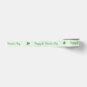 Gelukkige St. Patrick's Dag Groene Klaver Grosgrain Lint