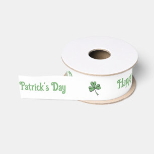 Gelukkige St. Patrick's Dag Groene Shamrock Grosgrain Lint