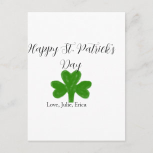 Gelukkige St. Patrick's dag groene shamrock naam Briefkaart