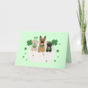 Gelukkige St. Patrick's Dag Hond Post Feestdagen Kaart