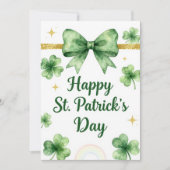 Gelukkige St. Patrick's Dag Ierse Wenskaart Feestdagenkaart (Voorkant)