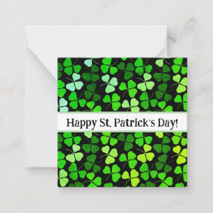 Gelukkige St. Patrick's dag kaarten, schattig, voo Notitiekaartje