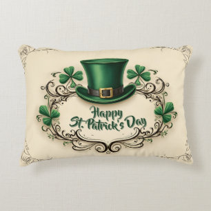 Gelukkige St. Patrick's Dag Klaverontwerp Accent Kussen