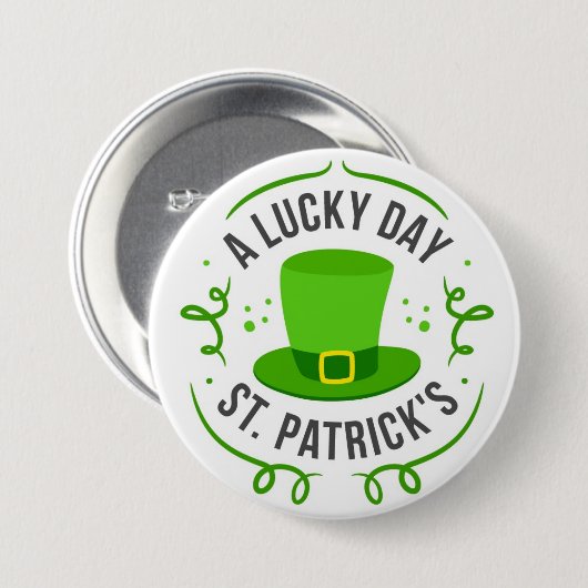 Gelukkige St. Patrick's Dag Knop Ronde Button 7,6 Cm (Voorkant /achterkant)