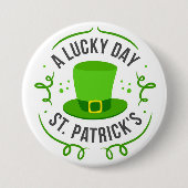 Gelukkige St. Patrick's Dag Knop Ronde Button 7,6 Cm (Voorkant)