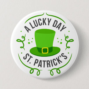 Gelukkige St. Patrick's Dag Knop Ronde Button 7,6 Cm