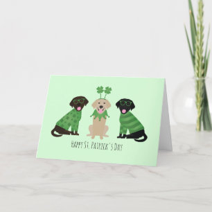 Gelukkige St. Patrick's Dag Labrador Retriever Hon Feestdagen Kaart