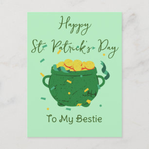 Gelukkige St. Patrick's dag Lucky Shamrocks Eenvou Feestdagenkaart