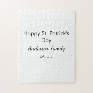 Gelukkige St. Patrick's dag naam familie plaats ee Legpuzzel